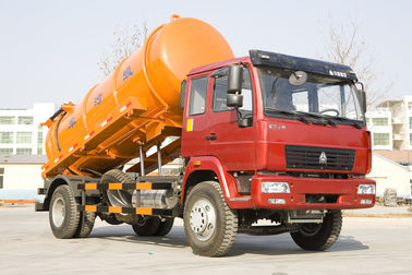 290hp cor do caminhão da sução da água de esgoto do motor do EURO II multi opcional com sistema do elevador
