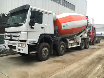 misturador concreto 8x4 10cbm do caminhão de 266-371hp Euro2 Euro3 HOWO A7 na cor branca vermelha