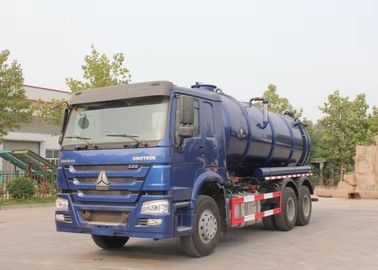 caminhão azul da sução do vácuo das águas residuais do caminhão 6x4 do desperdício da água de esgoto da cor 336HP