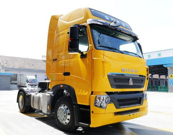 Padrão de emissão amarelo do Euro II do caminhão 290hp do trator de Sinotruk 4x2 Howo da cor
