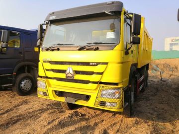 A cor amarela 10 cansa o caminhão de caminhão basculante grande dos caminhões basculantes SINOTRUK HOWO 371HP 6X4