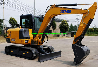 XCMG XE60D 6 de mini toneladas máquina da máquina escavadora da esteira rolante com sistema hidráulico