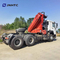 Preço da fábrica Sinotruk HOWO 6x4 caminhão-trator com guindaste dobrável de 10 toneladas