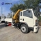 HOWO Cargo Cargo Caminhão Cran montado Caminhão 290HP 5Ton Caminhão de carga de placas planas