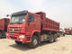 Caminhão basculante da cor vermelha 336hp Sinotruk Howo com 10 rodas e capacidades 18m3