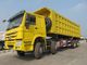 O caminhão basculante amarelo de 371hp 20M3 RHD Sinotruk Howo 6x4 para 40-50 toneladas carrega