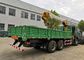 o caminhão do chassi de 12T 6x4 montou o guindaste do crescimento da cor verde de Sinotruk Howo7