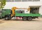o caminhão do chassi de 12T 6x4 montou o guindaste do crescimento da cor verde de Sinotruk Howo7