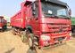 Equipamento resistente do caminhão basculante 6x4 de HOWO com o caminhão basculante internacional da cor 371hp vermelha