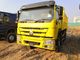 A cor amarela 10 cansa o caminhão de caminhão basculante grande dos caminhões basculantes SINOTRUK HOWO 371HP 6X4