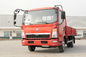 O caminhão leve vermelho de HOWO, anúncio publicitário claro do dever transporta a capacidade 4x2 de 5 toneladas