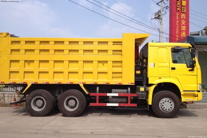 Cor amarela resistente de Sinotruk Howo7 do pneu do caminhão basculante 20M3 6x4 10 do Euro II