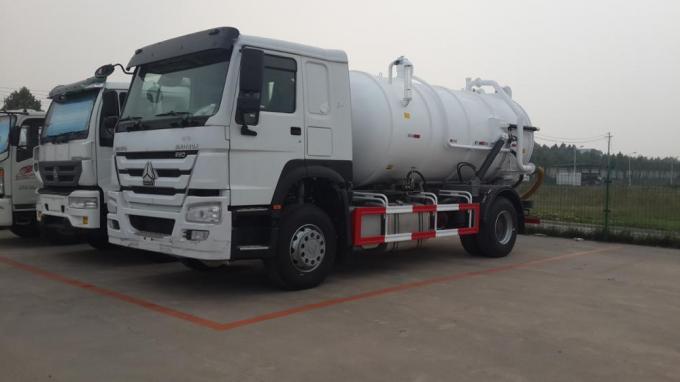 Sinotruk HOWO caminhão de petroleiro da sução da água de esgoto jorrar e de vácuo de 12m3/12000liter, jorrar combinado sução da água de esgoto do vácuo