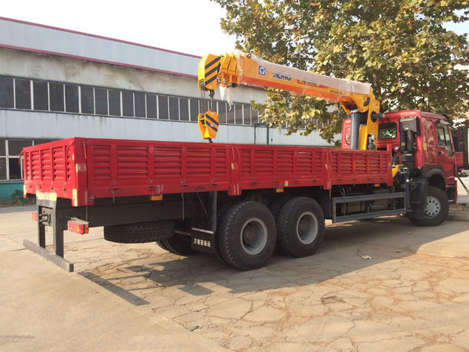 12 toneladas resistentes do elevador telescópico montado caminhão da carga do caminhão do guindaste 6X4 LHD de HIAB