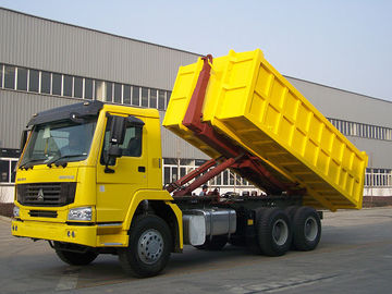 Cor removível 290/336/371hp do amarelo do caminhão da recolha de lixo do transporte de HOWO 6X4