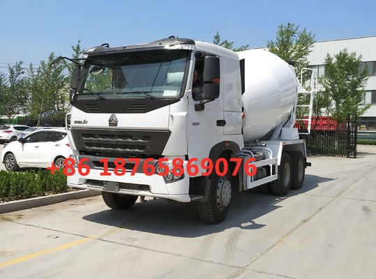 Caminhão branco ZZ1257N4047P1 do misturador concreto de HC16 Alex 380hp 10cbm