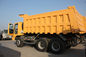 Caminhão basculante amarelo do caminhão basculante da mineração 10 veículos com rodas/com a caixa de aço da carga
