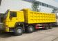 Caminhão basculante resistente de HOWO 8x4, cor do amarelo do caminhão de caminhão basculante de LHD Sinotruk