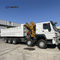 Braço dobrável Crane With Lifting Axle de Howo 16 Wheeler Dump Truck With 10T